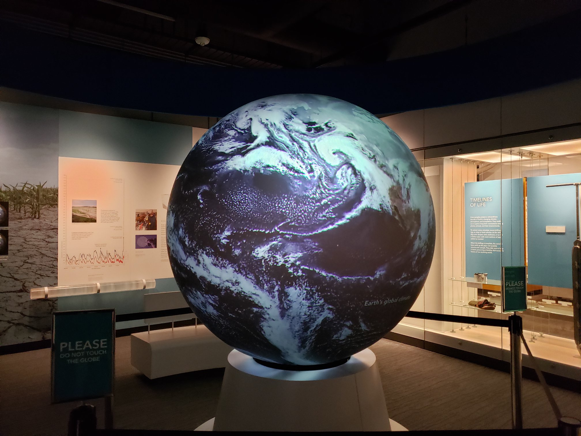 OmniGlobe installation at the University of Nebraska museum in Lincoln